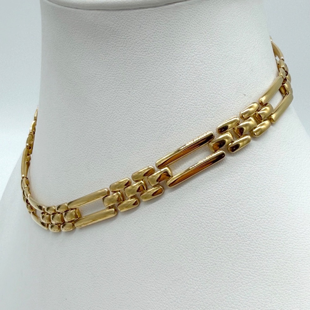 Vintage‎ Monet Gold Tone Link Necklace Signed w/ Original Tag Monet NYC - Picture 4 of 7